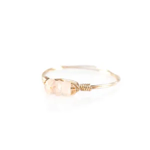 Rose Quartz Statement Ring