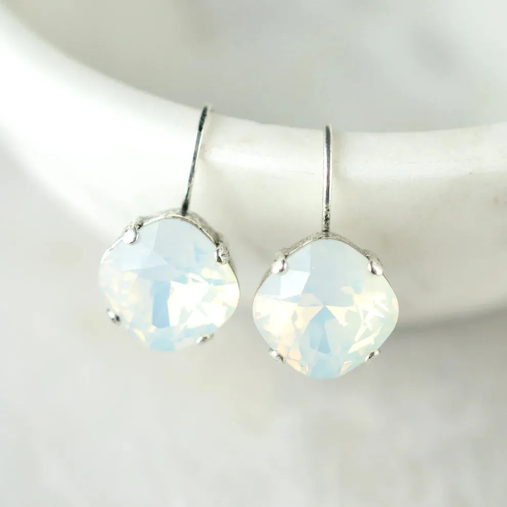 Sandi Earrings White Opal