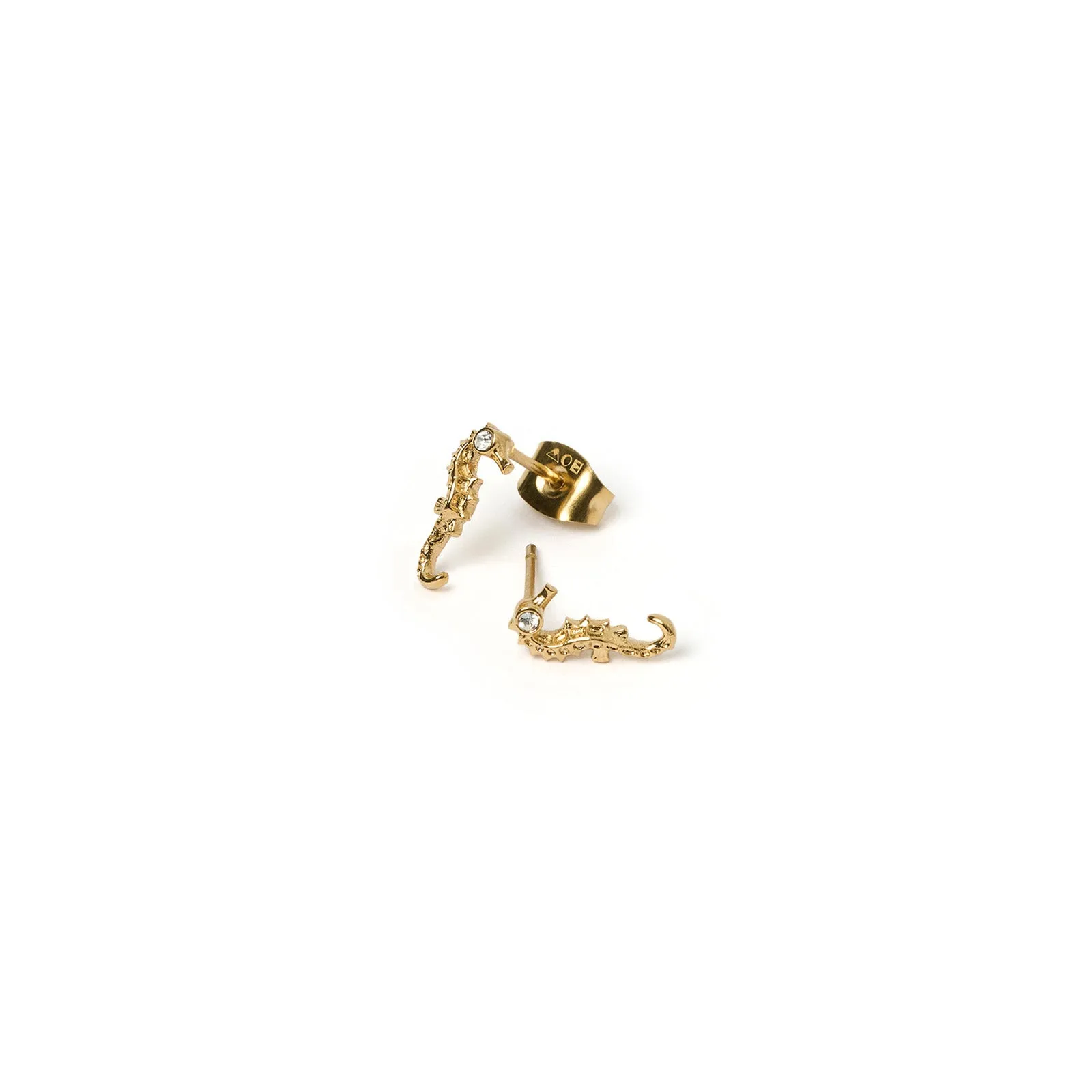 Seahorse Gold Studs