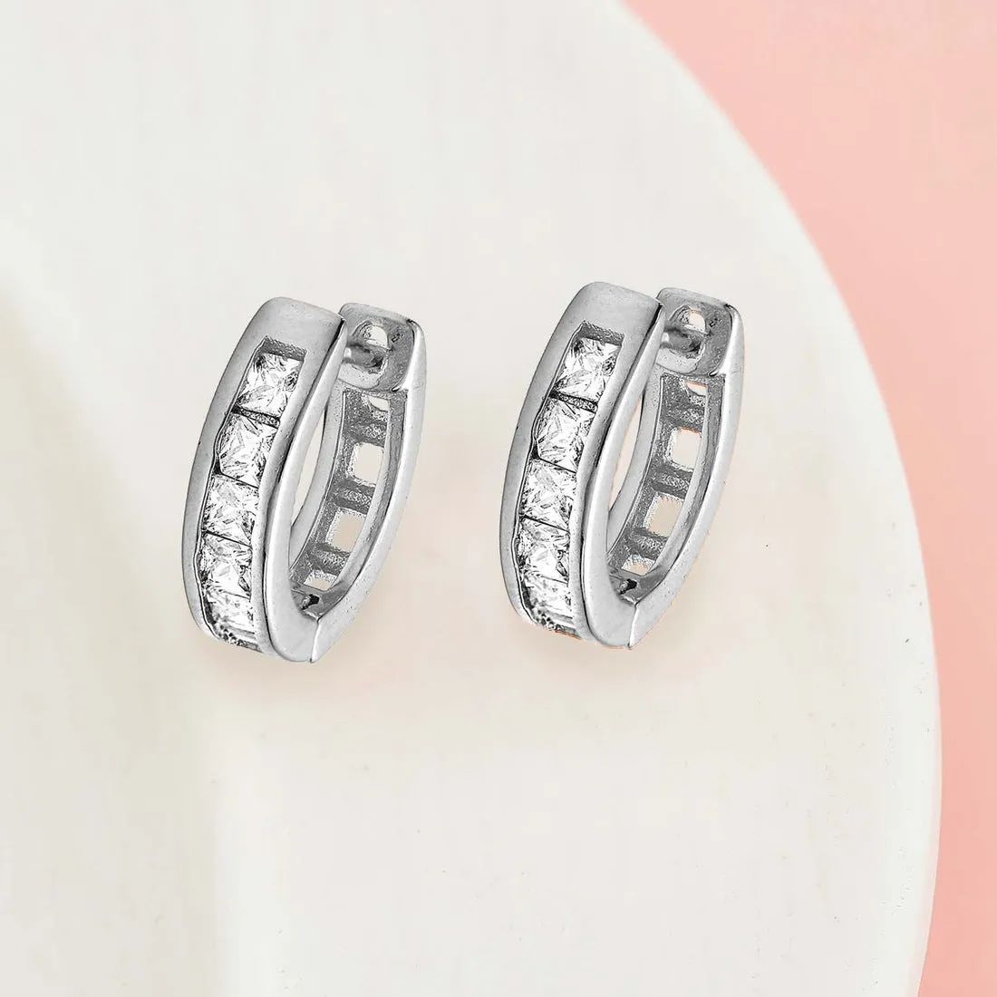 Shine Bright in Silver Hoops 925 Silver Earrings