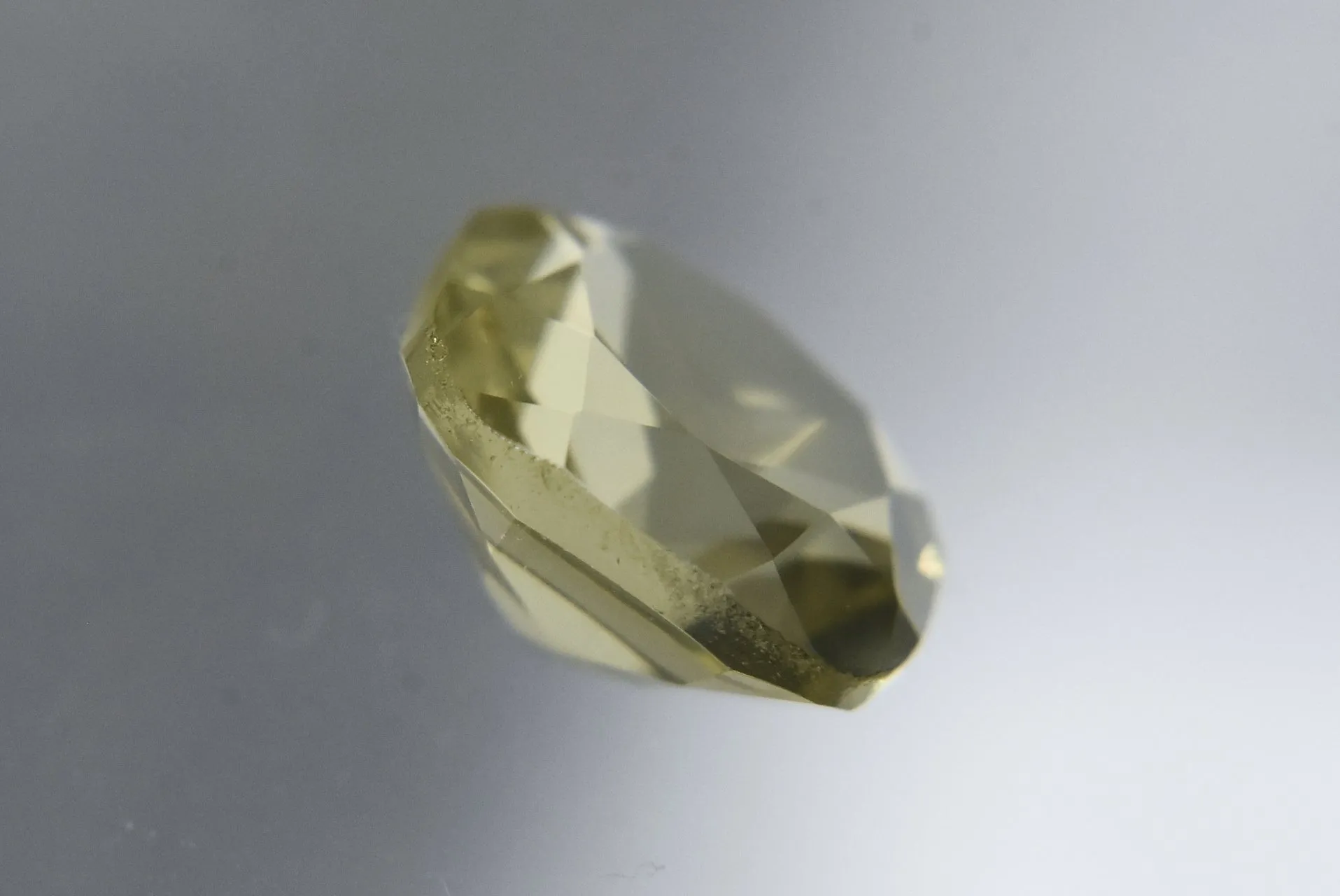 Single Cushion Cut Lemon Quartz Gemstone