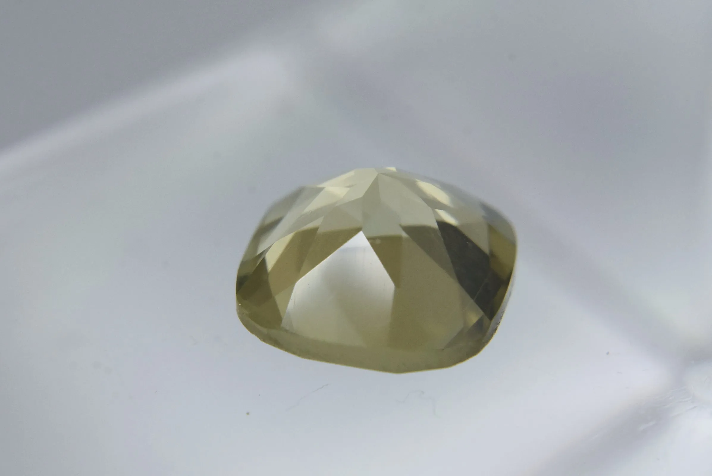 Single Cushion Cut Lemon Quartz Gemstone