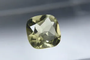 Single Cushion Cut Lemon Quartz Gemstone