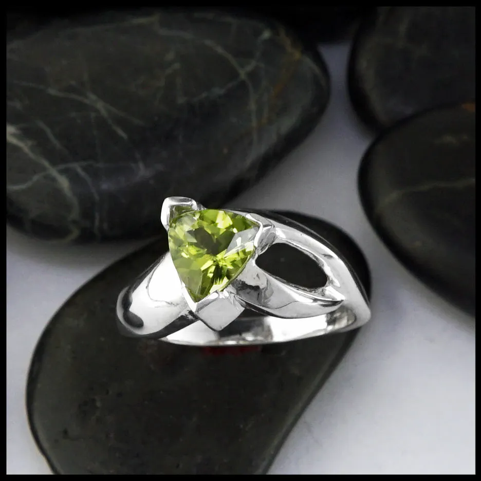 Sterling Silver Ring with Peridot