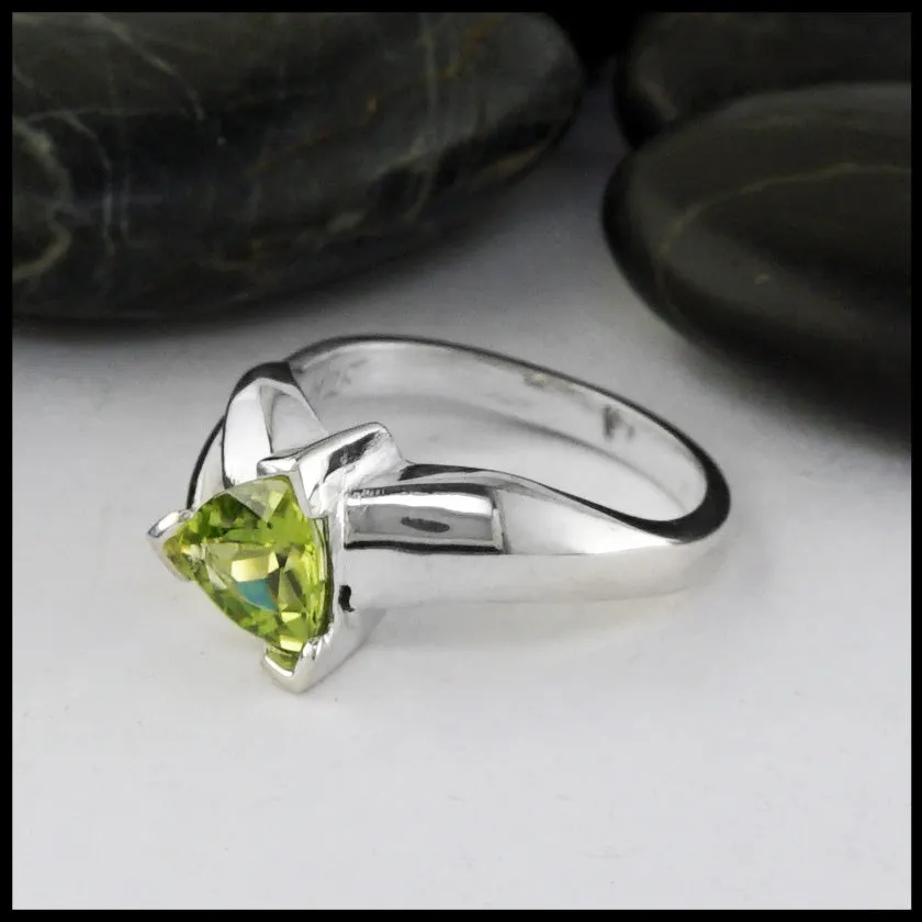 Sterling Silver Ring with Peridot