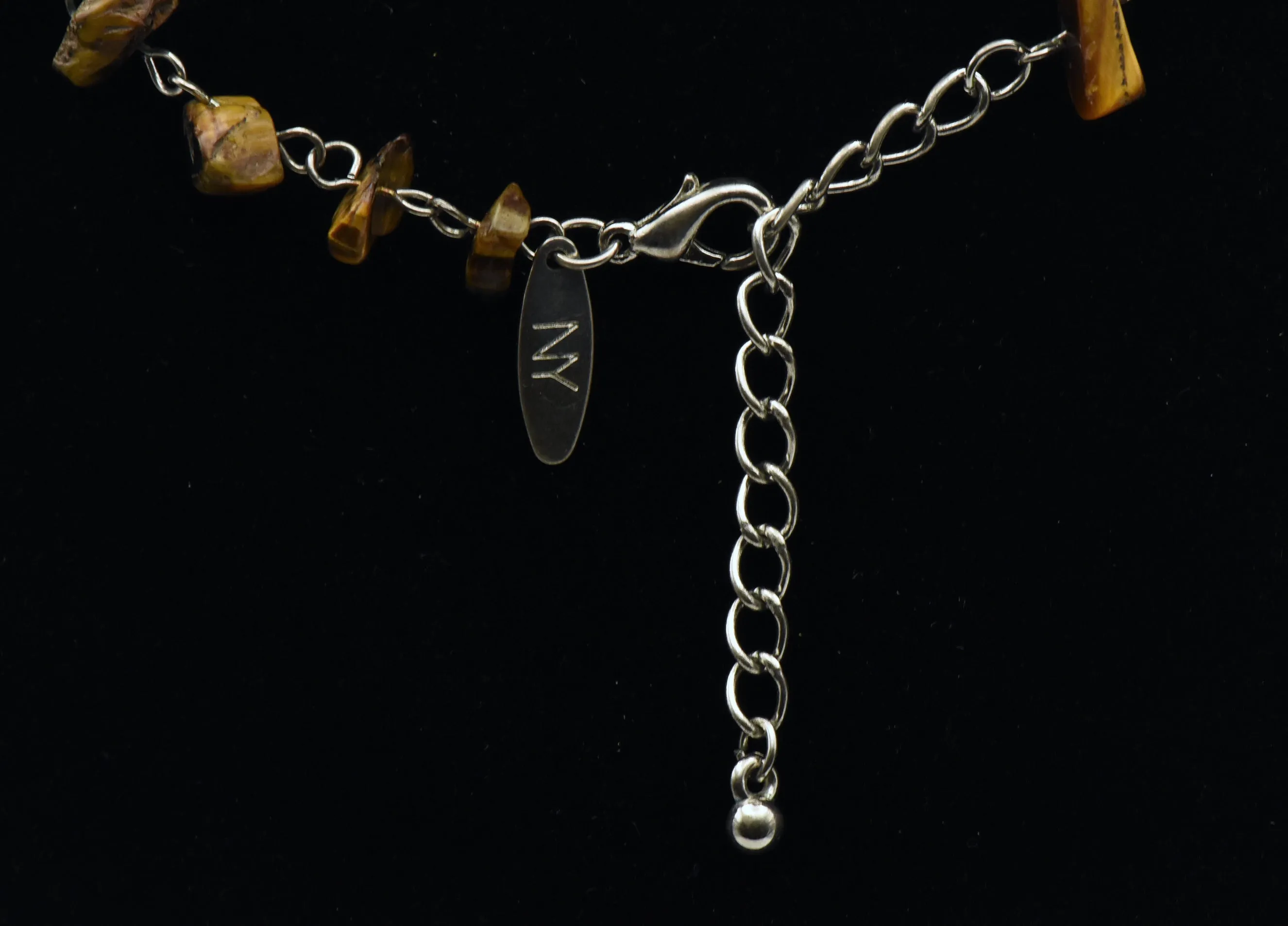 Tiger's Eye Bead Station Necklace