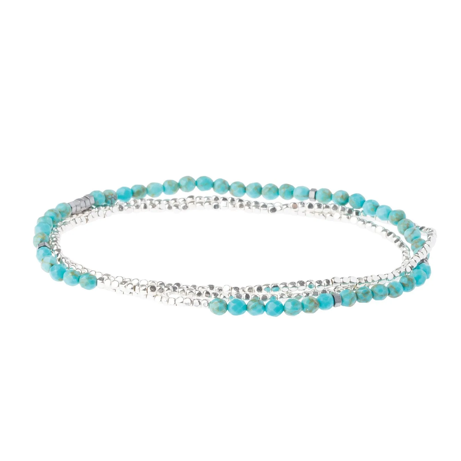 Turquoise Silver Delicate Wrap