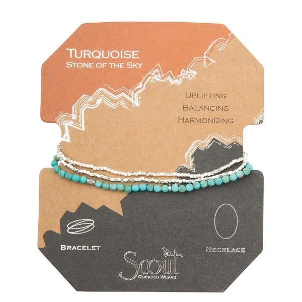 Turquoise Silver Delicate Wrap