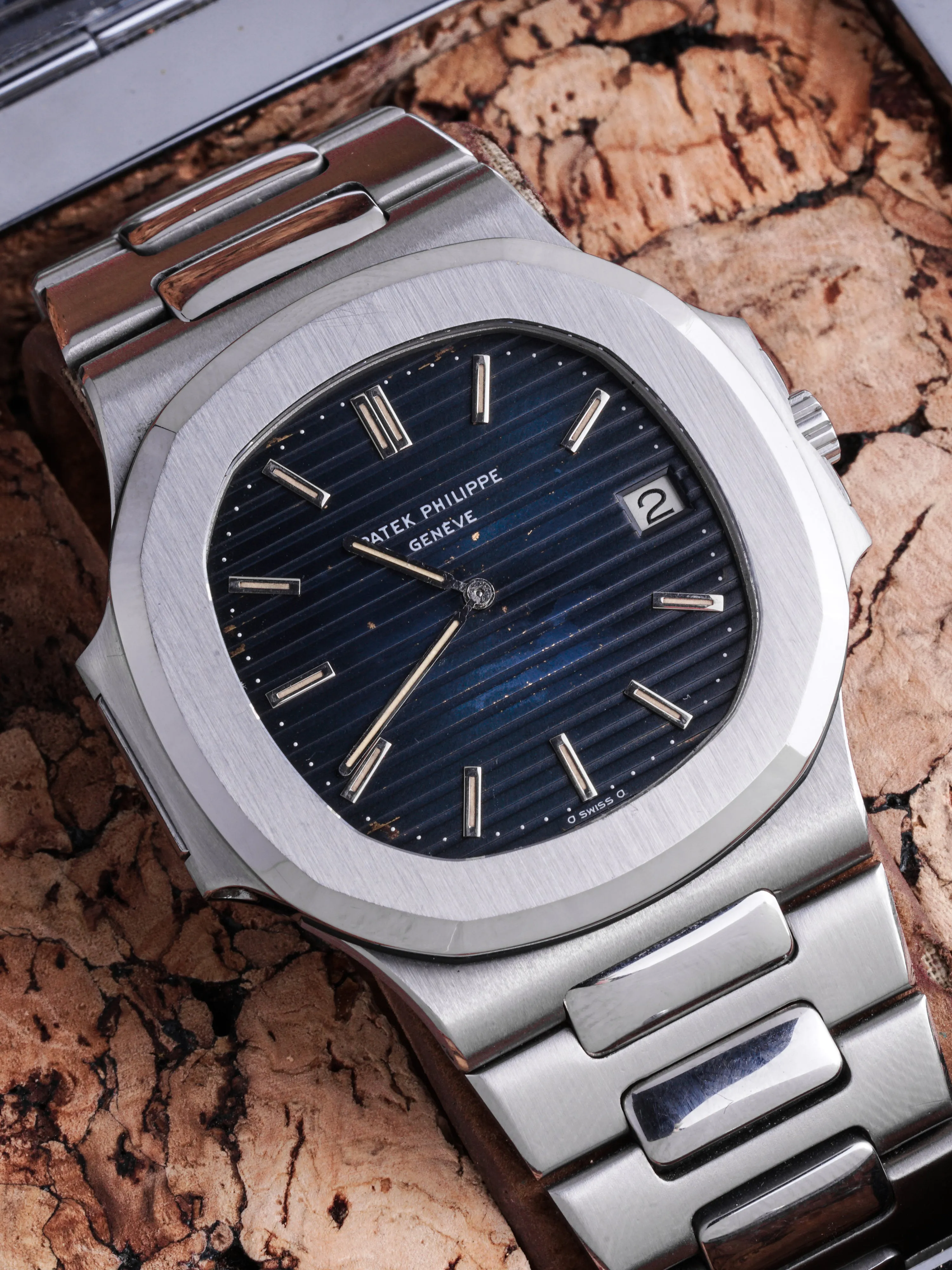 Unpolished 1977 Patek Philippe Nautilus "Jumbo" (Ref. 3700/1) W/ Cork Box & Extracts From Archive