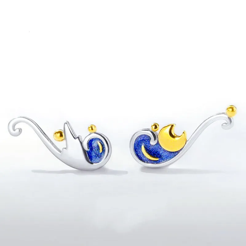 Van Gogh Starry Night Earrings