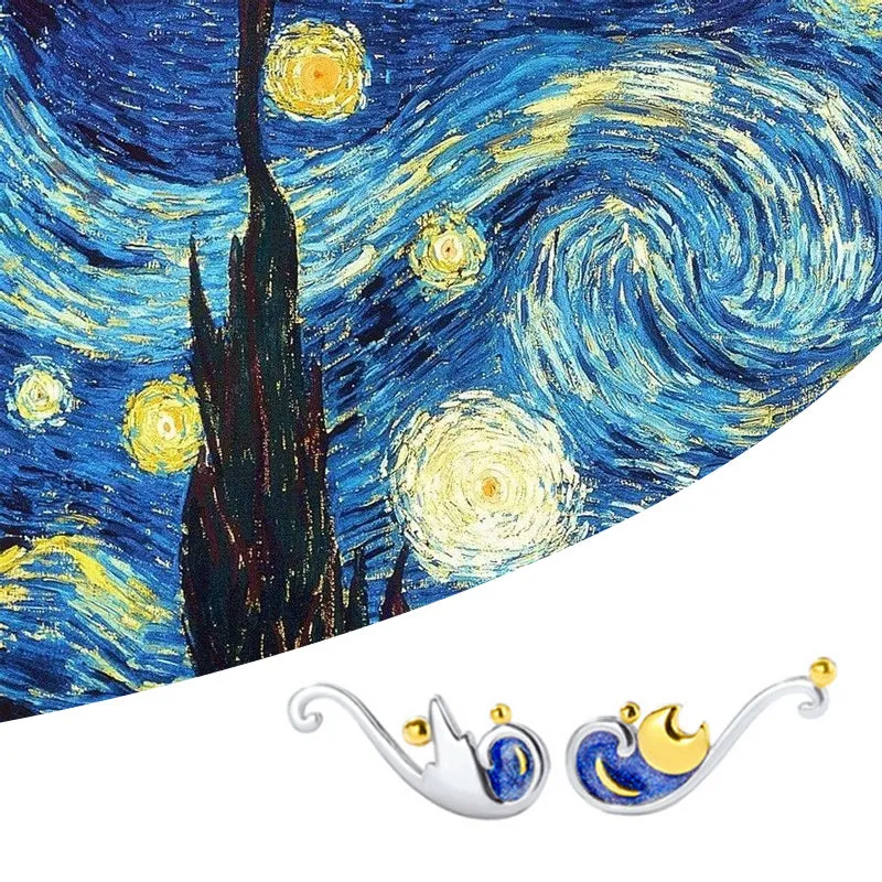 Van Gogh Starry Night Earrings