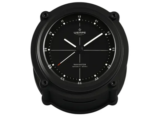 Wempe Navigator II Series Quartz Clock 130mm Black