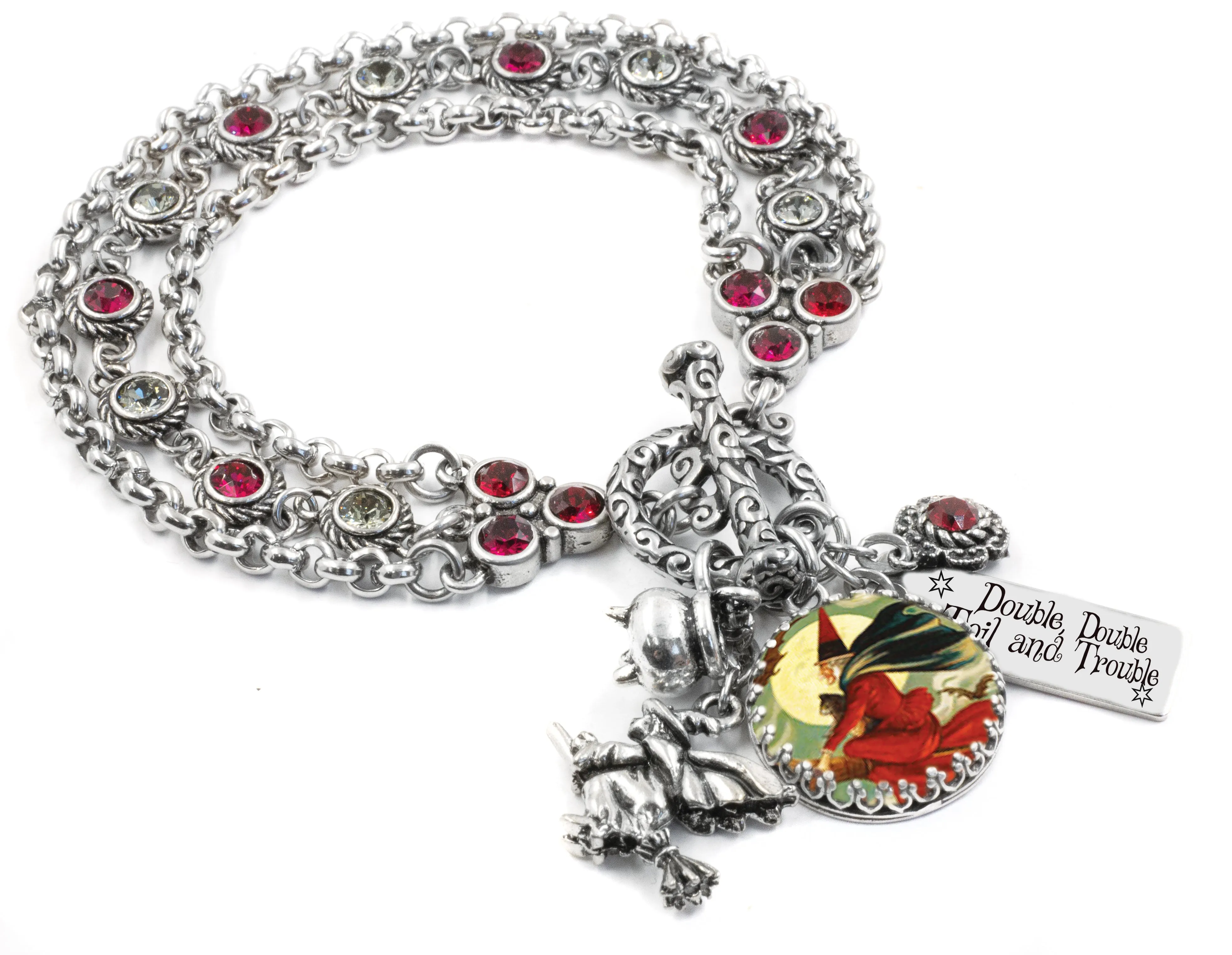 Wicked Witch Crystal Charm Bracelet