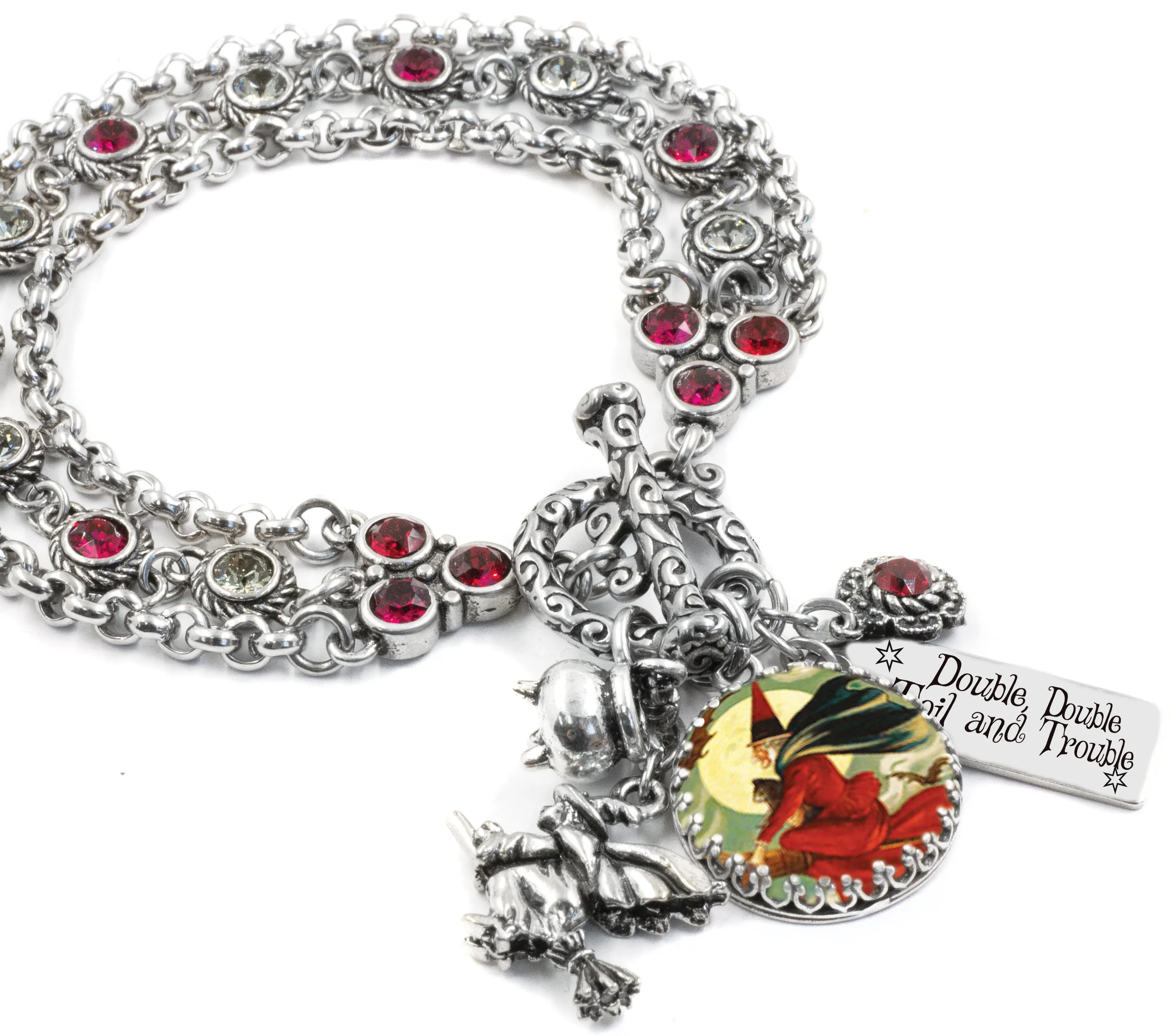 Wicked Witch Crystal Charm Bracelet