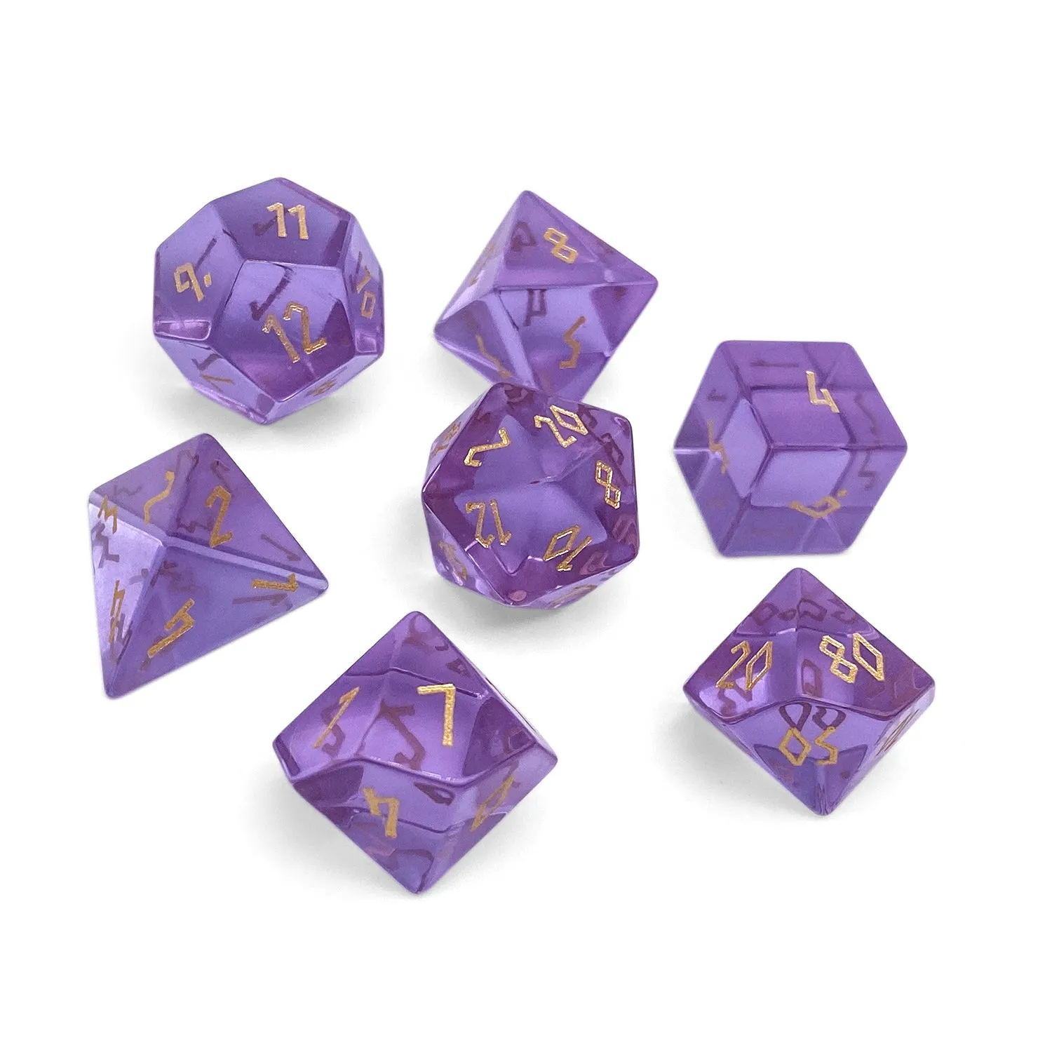 Zircon Alexandrite - 7 Piece RPG Set Zircon Glass Dice